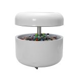 smart coffee table with built in fridge and modern LED design